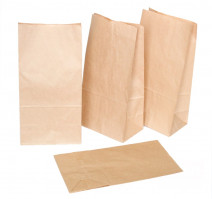 Пакет бумажный 120x80x330мм, крафт (350 шт.)