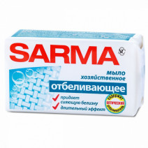 Мыло хозяйственное ОТБЕЛИВАЮЩЕЕ SARMA 140г 1/4/48