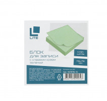 Бумага для заметок самокл. 76х76 мм, 100 л зеленая