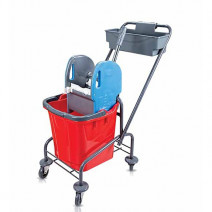 Одноведерная тележка 25л с отжимом, лоток, металлическая рама UCTEM 1/2