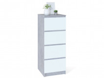 Комод Сокол Т-4Р Бетон / Белый