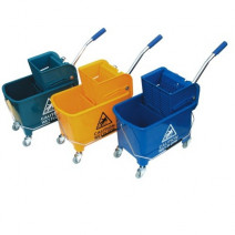 Ведро пластиковое прямоугольное с отжимом, на колесах BAIYUN 20л (2*10л) 1/1