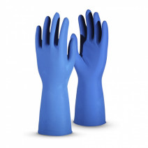Перчатки латекс MANIPULA ЭКСПЕРТ УЛЬТРА рр 9-L, с пленкой, синие, 25пар 1/1