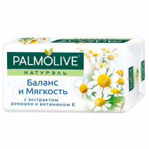 Туалетное мыло PALMOLIVE НАТУРЭЛЬ БАЛАНС И МЯГКОСТЬ РОМАШКА И ВИТАМИН Е 90г 1/6/72