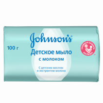 Туалетное мыло JOHNSON^S BABY С ДЕТСКИМ МАСЛОМ И МОЛОКОМ 100г 1/6/72
