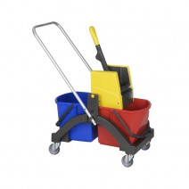 Двухведерная тележка 2 ведра по17л с отжимом AQUVA VERMOP 1/1