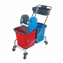 Двухведерная тележка по 25л с отжимом, лоток UCTEM 1/1 1/2