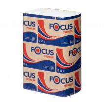 Полотенце бумажное белое FOCUS EXTRA 2сл, 200л, Z-сл, 20*24см 12/1