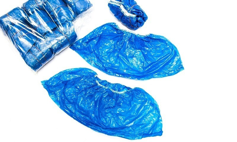 Бахилы PE 2,6 гр/пара синие гладкие 9 мкм