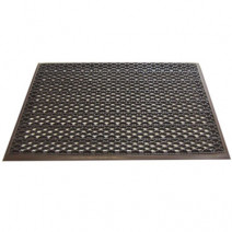 Грязезащитный входной коврик из ПВХ-модулей Scrub-10 коричневый, SC69BR