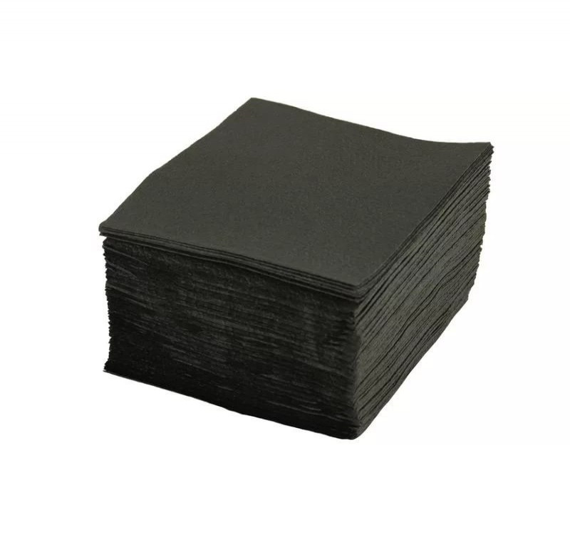 Салфетки бумажные 2сл 33х33 200л/упак Tambien черные