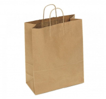 Пакет бумажный 320х180х430 мм крафт, с кручеными ручками (150 шт.)