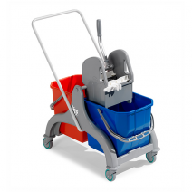 Тележка двухведерная Nick Light 50литров (2*25л), с метал. ручкой, отжимом Тес 1/1