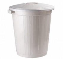 Контейнер для мусора 105л пластик круглый с крышкой