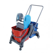 Двухведерная тележка по 25л с отжимом UCTEM 1/2