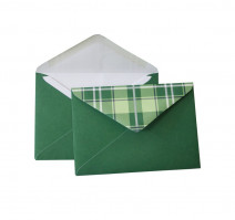 Конверт C6 114х162 100 г/м2 зеленый, клетка