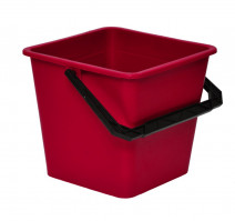 Ведро 10л пластиковое квадратное красное