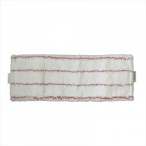 МОП микрофибра, уши+карманы, белый с красной полосой 40*13см 1/25