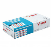 Перчатки виниловые неопудренные ToMoS 100шт/упак M черные