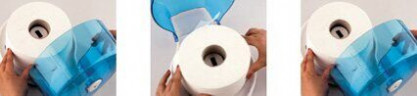 Диспенсер для туалетной бумаги в больших рулонах, Виалли MJ2T прозрачный