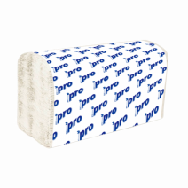 Полотенце бумажное белое PRO 2сл, 190л, Z-сл, 23*21см