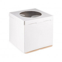 Коробка Pasticciere ЭКОНОМ 320х320х350мм ЕВ 350 белый с окном 10шт