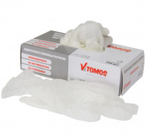 Перчатки виниловые неопудренные техническиеToMoS 100шт/упак L