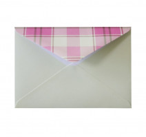 Конверт C6 114х162 100 г/м2 кремовый, клетка