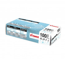 Перчатки виниловые неопудренные ToMoS 100шт/упак L, голубые