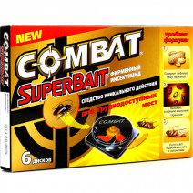 Ловушки от тараканов COMBAT SUPER BAIT 6шт 1/12