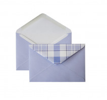 Конверт C6 114х162 100 г/м2 голубой, клетка