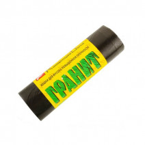 Пакеты для мусора ГРАНИТ 60л, ПНД, 15шт, рулн, черные, 10мкм, 58*68см 1/50