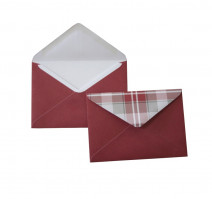 Конверт C6 114х162 100 г/м2 бордо, клетка