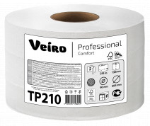 Туалетная бумага в средних рулонах с центральной вытяжкой Veiro Professional Comfort, 2 мл, 215 м, белая