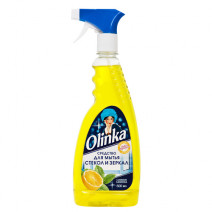 Средство для мытья стекол и зеркал ЛИМОН OLINKA 500мл курок 1/12