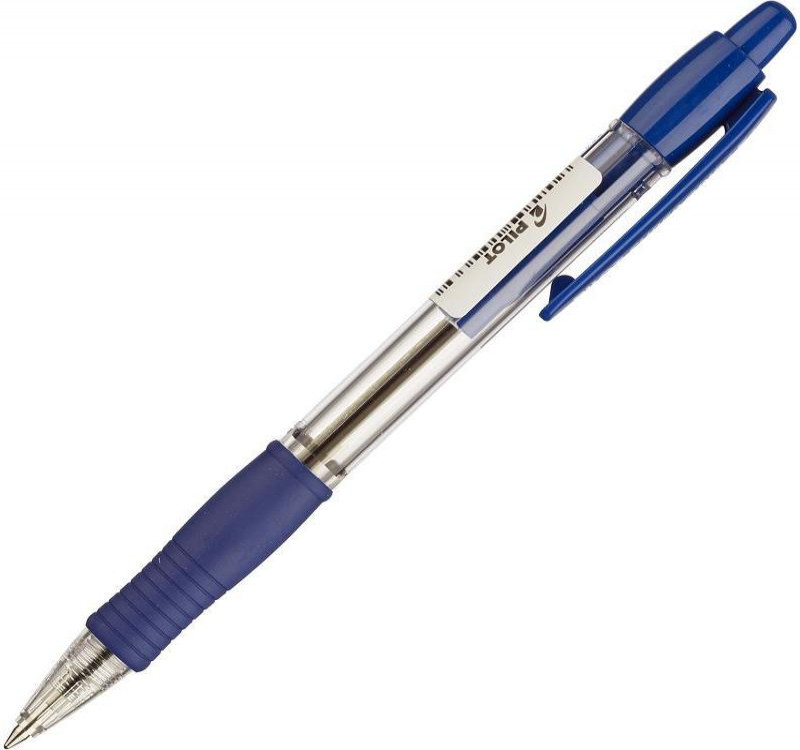 Ручка шариковая PILOT BPGP-10R-F с резиновой манжетой автоматическая синяя