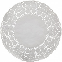 Салфетки ажурные белые Ø-20см, 250шт 1/8