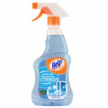 Средство для мытья окон, стекла и зеркал с НАШАТЫРНЫМ СПИРТОМ HELP 500 мл курок 1/12