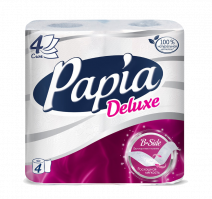 Туалетная бумага 4сл 4рул/упак Papia белая (5062185)