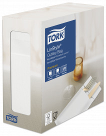 Конверты для столовых приборов Tork LinStyle, Premium, 60 листов, белые