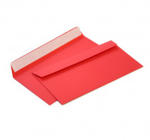 Конверт C65 114х229 120 г/м2 красный