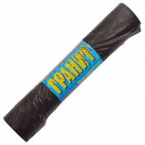 Пакеты для мусора ГРАНИТ 60л, ПВД, 20шт, рулон, черные, 25мкм, 60*70см 1/20