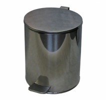 Контейнер для мусора 30л нержавейка круглый с педалью