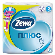 Туалетная бумага белая ZEWA PLUS 2сл, 23м, 184л, 4шт 1/24