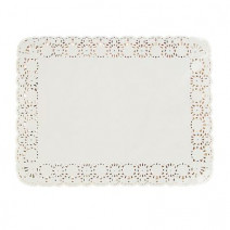 Салфетки ажурные белые прямоугольные 27*35см, 100шт 1/20