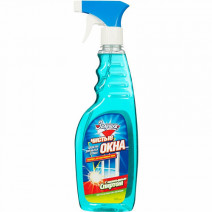 Средство для мытья окон с нашатырным спиртом ЧИСТЫЕ ОКНА ЗОЛУШКА 500мл курок 1/12