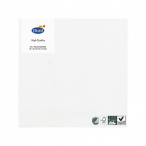 Салфетки бумажные белые DUNI 33*33см, 3сл, 20л 1/12