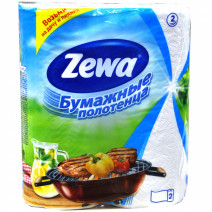 Бумажное полотенце белое ZEWA 2сл, 2шт 1/12