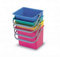 Ведро 5л пластиковое квадратное зеленое