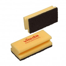 Губка Виледа жёлтая с чёрным абразивом 7х15 см